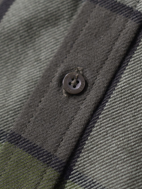 NORTH FACE  USA ネルチェックシャツ - Olive Green