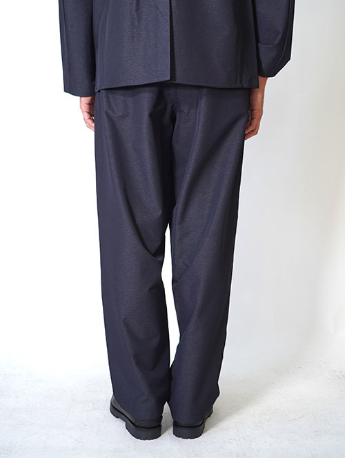 SALUTE HELM N/Peダブルクロスストレッチ ワンタックワイドパンツ (66003) - Charcoal