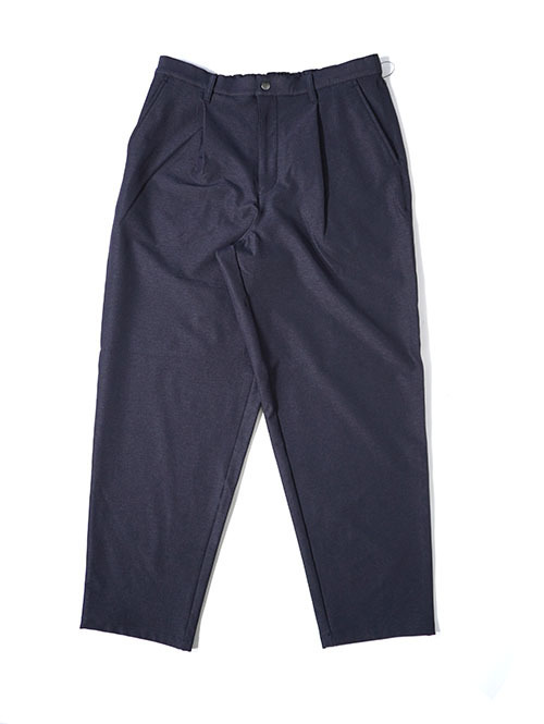 SALUTE HELM N/Peダブルクロスストレッチ ワンタックワイドパンツ (66003) - Charcoal