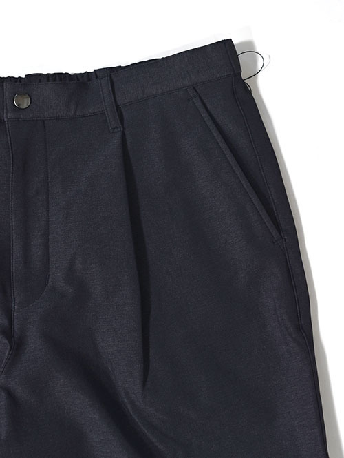 SALUTE HELM N/Peダブルクロスストレッチ ワンタックワイドパンツ (66003) - Charcoal