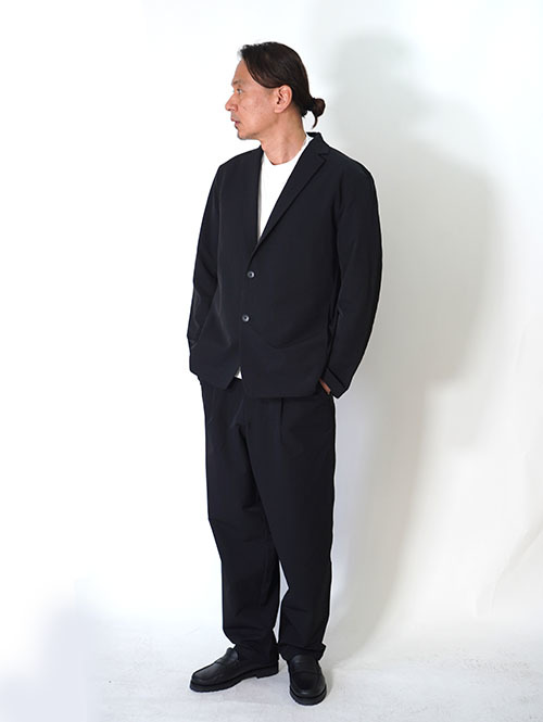 SALUTE HELM ワンタックワイドパンツ (66003) - Black 