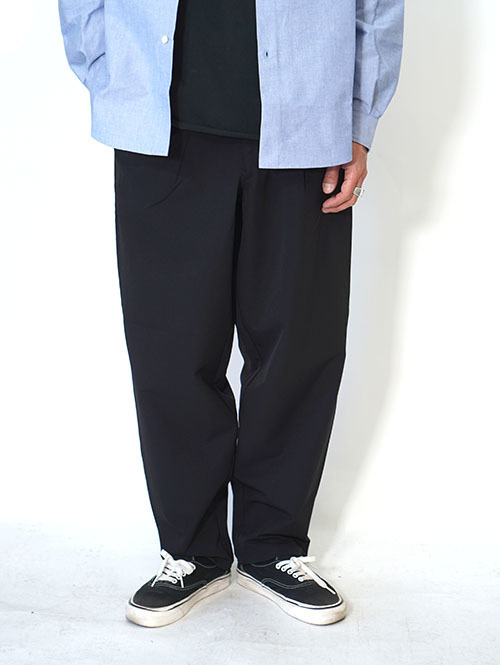 SALUTE HELM ワンタックワイドパンツ (66003) - Black 