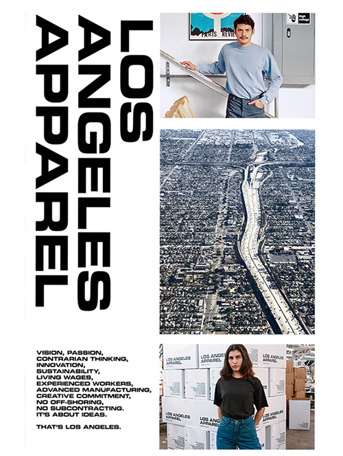 LOS ANGELES APPAREL Long Sleeve Heavy Thermal Crew Neck - Cream