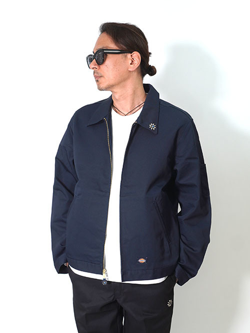 エトフ別注 HTC Dickies Eisenhower Jacket #Flower Stone Navy