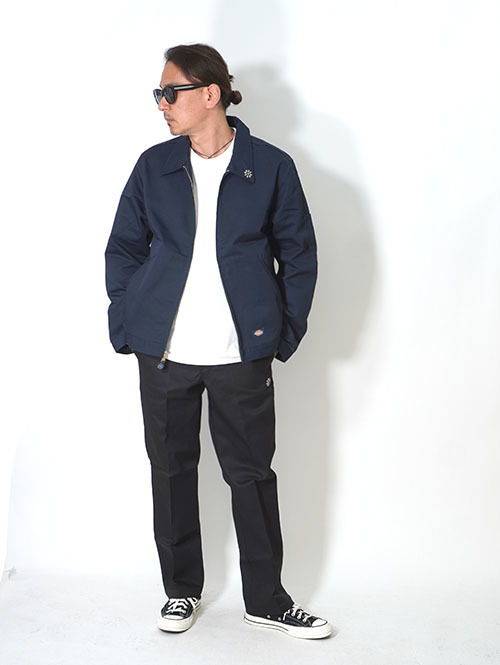 エトフ別注 HTC Dickies Eisenhower Jacket #Flower Stone Navy