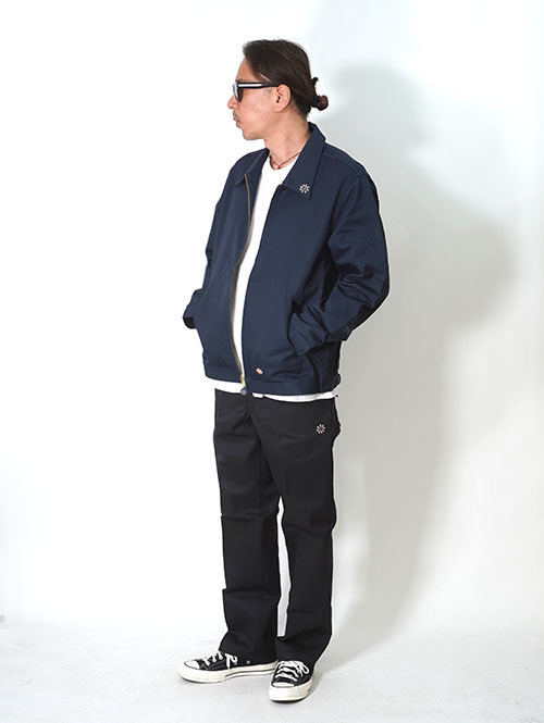 エトフ別注 HTC Dickies Eisenhower Jacket #Flower Stone Navy