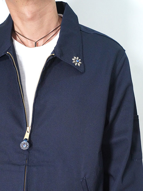 エトフ別注 HTC Dickies Eisenhower Jacket #Flower Stone Navy