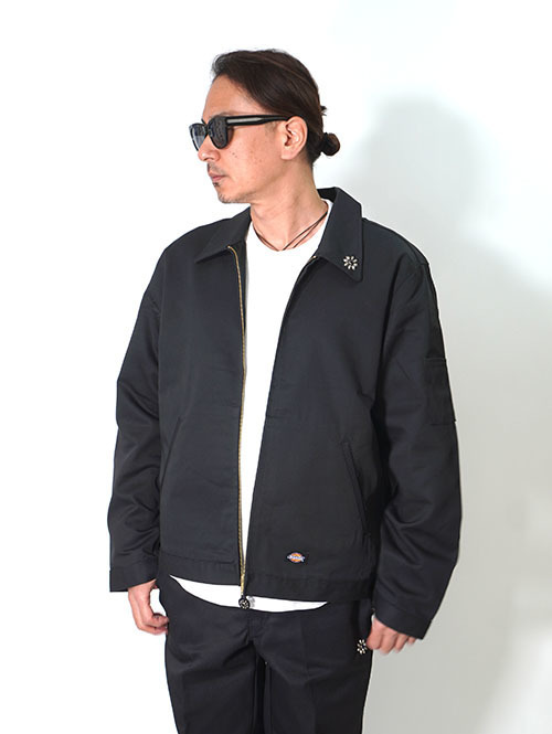 エトフ別注 HTC Dickies Eisenhower Jacket #Flower Stone Black