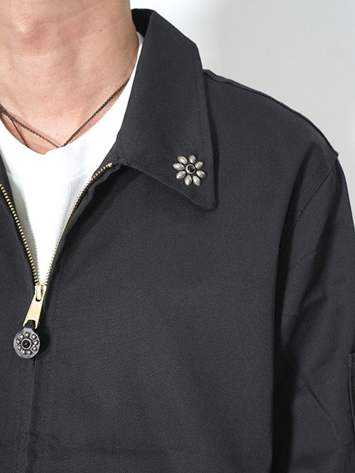 エトフ別注 HTC Dickies Eisenhower Jacket #Flower Stone Black