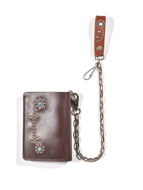 HTC 32 Flower TQ Wallet-Chain Brown