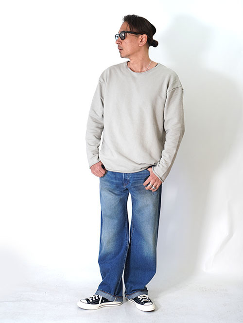 GRAB IN HOLLYWOOD  Vintage French Terry Relax Fit All Cut - Sand