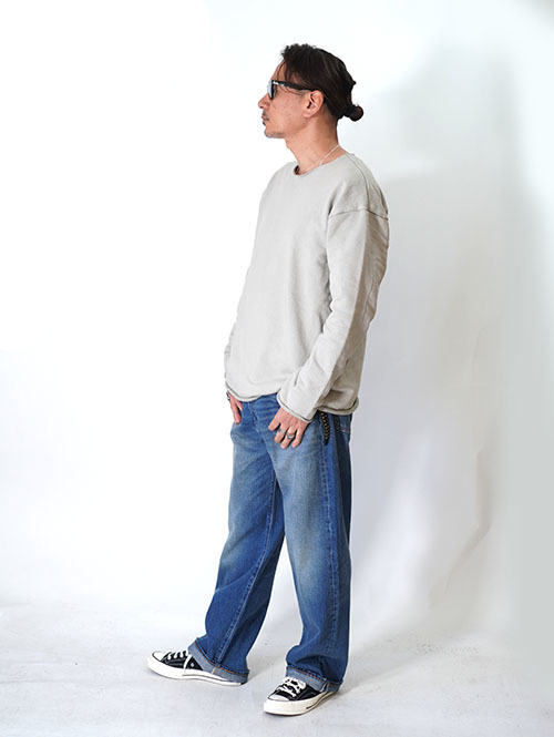 GRAB IN HOLLYWOOD  Vintage French Terry Relax Fit All Cut - Sand