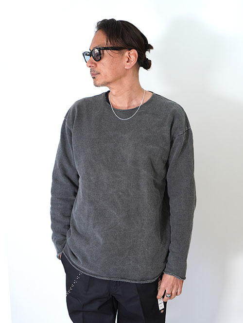 GRAB IN HOLLYWOOD  Vintage French Terry Relax Fit All Cut - Pig Black