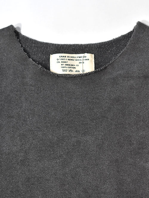 GRAB IN HOLLYWOOD  Vintage French Terry Relax Fit All Cut - Pig Black