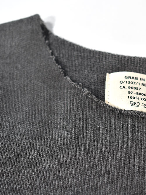 GRAB IN HOLLYWOOD  Vintage French Terry Relax Fit All Cut - Pig Black