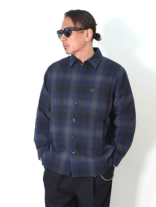 FB COUNTY オンブレワークシャツ