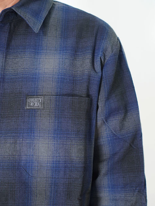 FB COUNTY オンブレワークシャツ