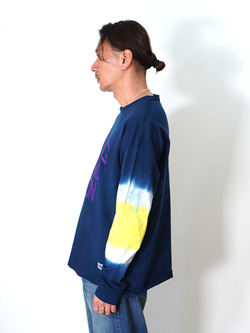 ILL ONE EIGHTY "WYOMING " TIE DYE L/S TEE - Navy