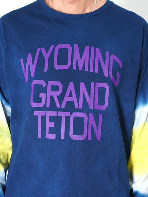 ILL ONE EIGHTY "WYOMING " TIE DYE L/S TEE - Navy