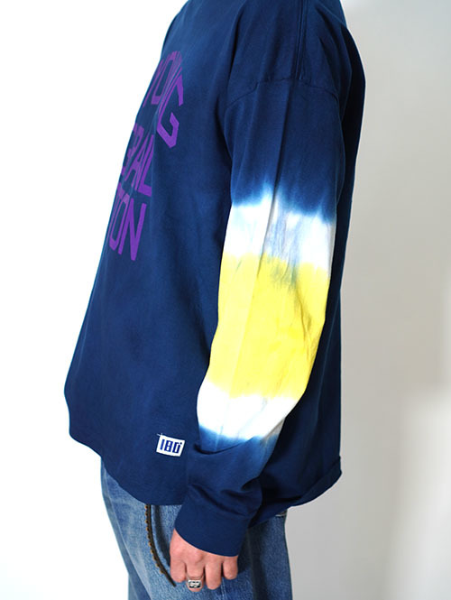 ILL ONE EIGHTY "WYOMING " TIE DYE L/S TEE - Navy