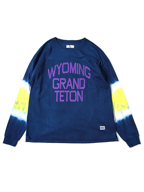 ILL ONE EIGHTY "WYOMING " TIE DYE L/S TEE - Navy