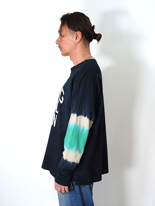 ILL ONE EIGHTY "WYOMING " TIE DYE L/S TEE　- Black