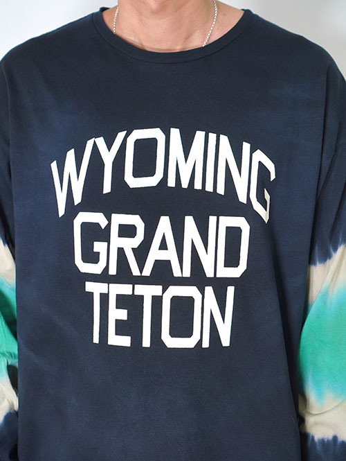 ILL ONE EIGHTY "WYOMING " TIE DYE L/S TEE　- Black