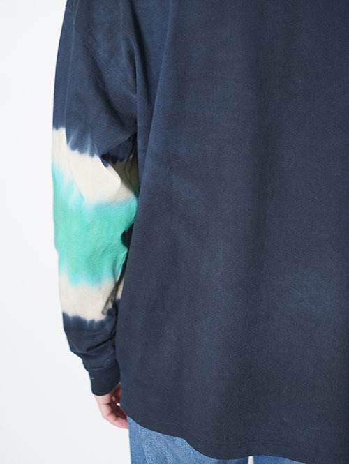 ILL ONE EIGHTY "WYOMING " TIE DYE L/S TEE　- Black
