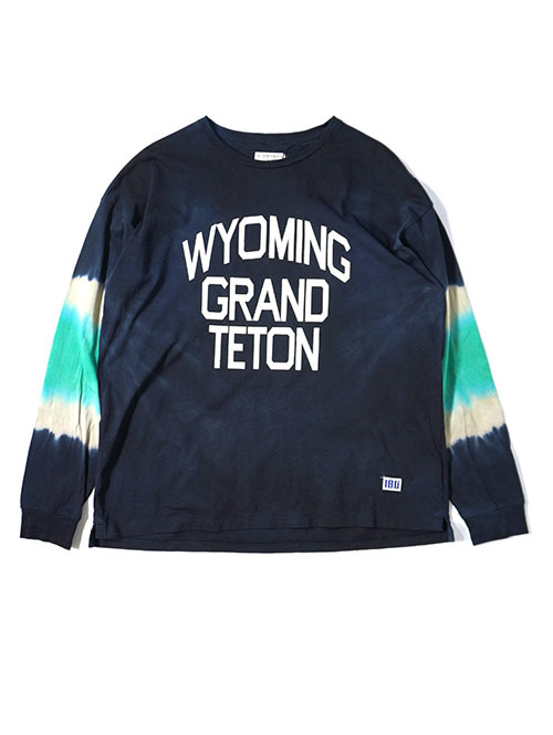 ILL ONE EIGHTY "WYOMING " TIE DYE L/S TEE　- Black