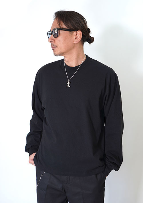 LOS ANGELES APPAREL カスタム 6.5oz ヘビーウエイト ロングスリーブTシャツ（2026モデル）- Black