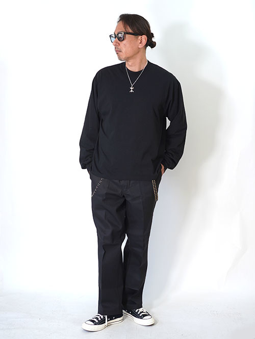 LOS ANGELES APPAREL カスタム 6.5oz ヘビーウエイト ロングスリーブTシャツ（2026モデル）- Black