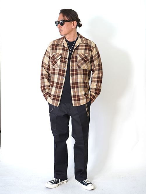 J.C. Penney MW  マシンウォッシャブルワークシャツ　ヴィンテージ-A