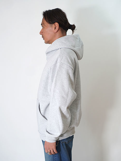 LOS ANGELES APPAREL  14.oz HEAVY FLEECE ZIP UP HOODIE - Grey