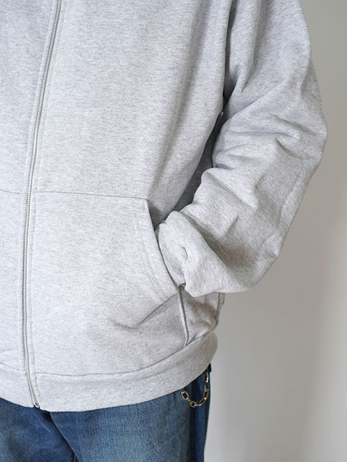LOS ANGELES APPAREL  14.oz HEAVY FLEECE ZIP UP HOODIE - Grey