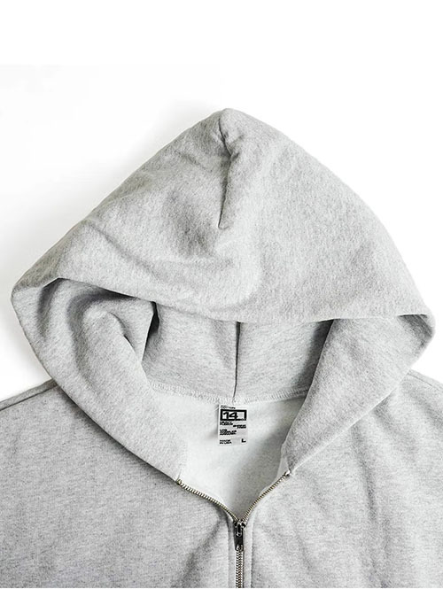 LOS ANGELES APPAREL  14.oz HEAVY FLEECE ZIP UP HOODIE - Grey