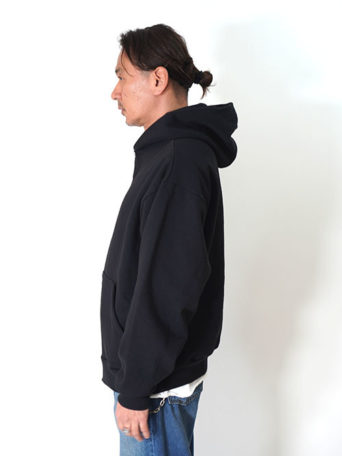 LOS ANGELES APPAREL  14.oz HEAVY FLEECE ZIP UP HOODIE - Black