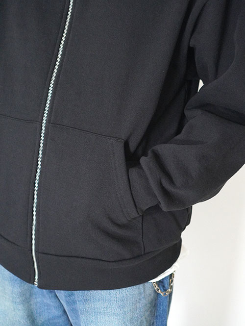 LOS ANGELES APPAREL  14.oz HEAVY FLEECE ZIP UP HOODIE - Black