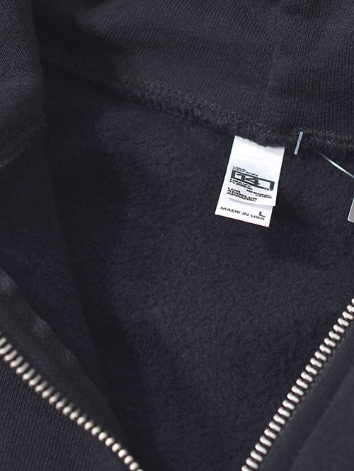 LOS ANGELES APPAREL  14.oz HEAVY FLEECE ZIP UP HOODIE - Black