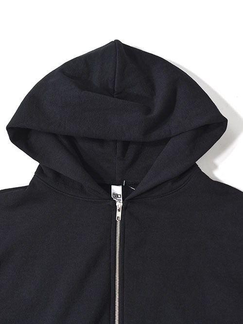 LOS ANGELES APPAREL  14.oz HEAVY FLEECE ZIP UP HOODIE - Black