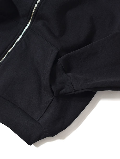 LOS ANGELES APPAREL  14.oz HEAVY FLEECE ZIP UP HOODIE - Black