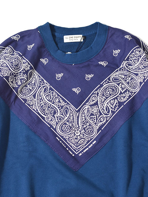 ILL ONE EIGHTY   Vintage Bandana Sweat Shirts - Navy