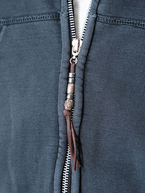 REMI RELIEF SP加工裏毛ZIPパーカー  - Vintage Black