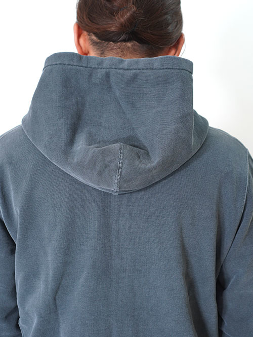 REMI RELIEF SP加工裏毛ZIPパーカー  - Vintage Black