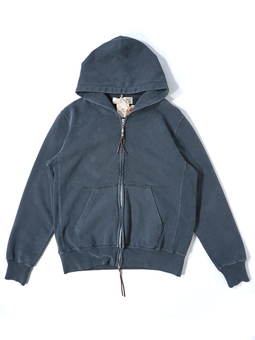 REMI RELIEF SP加工裏毛ZIPパーカー  - Vintage Black