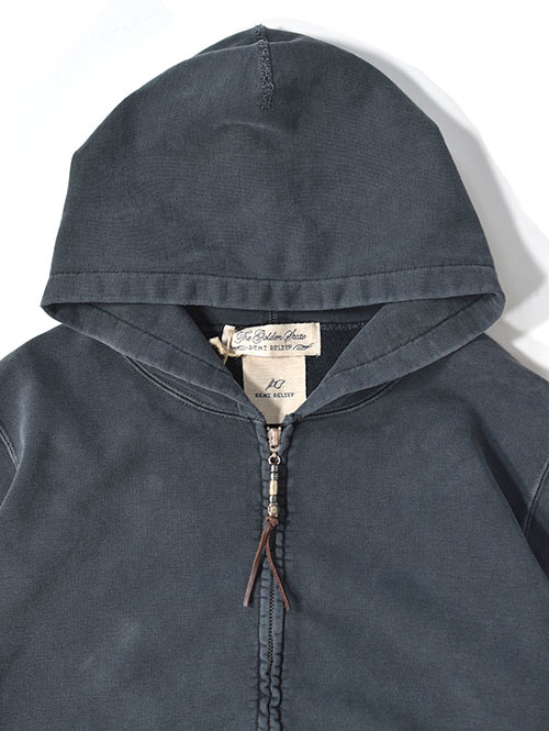 REMI RELIEF SP加工裏毛ZIPパーカー  - Vintage Black