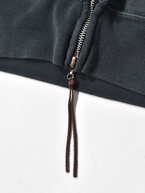 REMI RELIEF SP加工裏毛ZIPパーカー  - Vintage Black