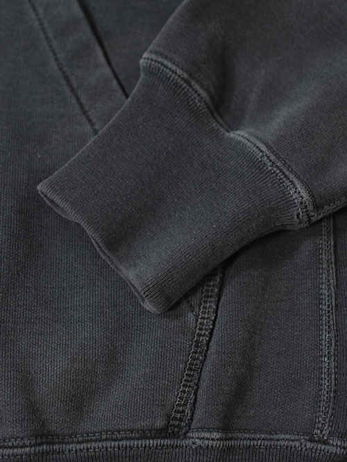 REMI RELIEF SP加工裏毛ZIPパーカー  - Vintage Black