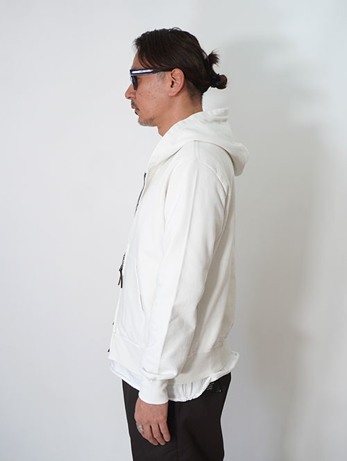 REMI RELIEF SP加工裏毛ZIPパーカー - Off White