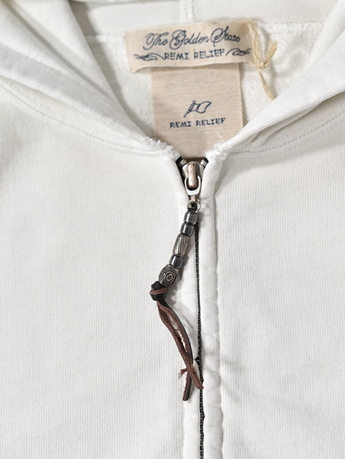 REMI RELIEF SP加工裏毛ZIPパーカー - Off White