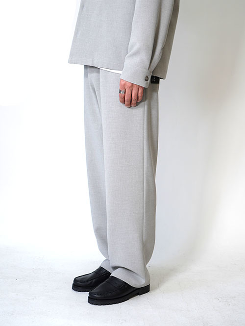 SALUTE HELM  梳毛トップ調ダブルクロス リラックスワイドパンツ (66004)